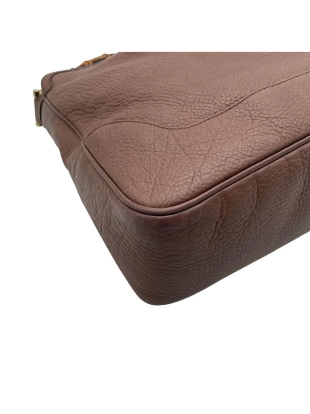 Gucci Bamboo Tote Handle Leather Pink Gold Classic Going Out Everyday Use Daily